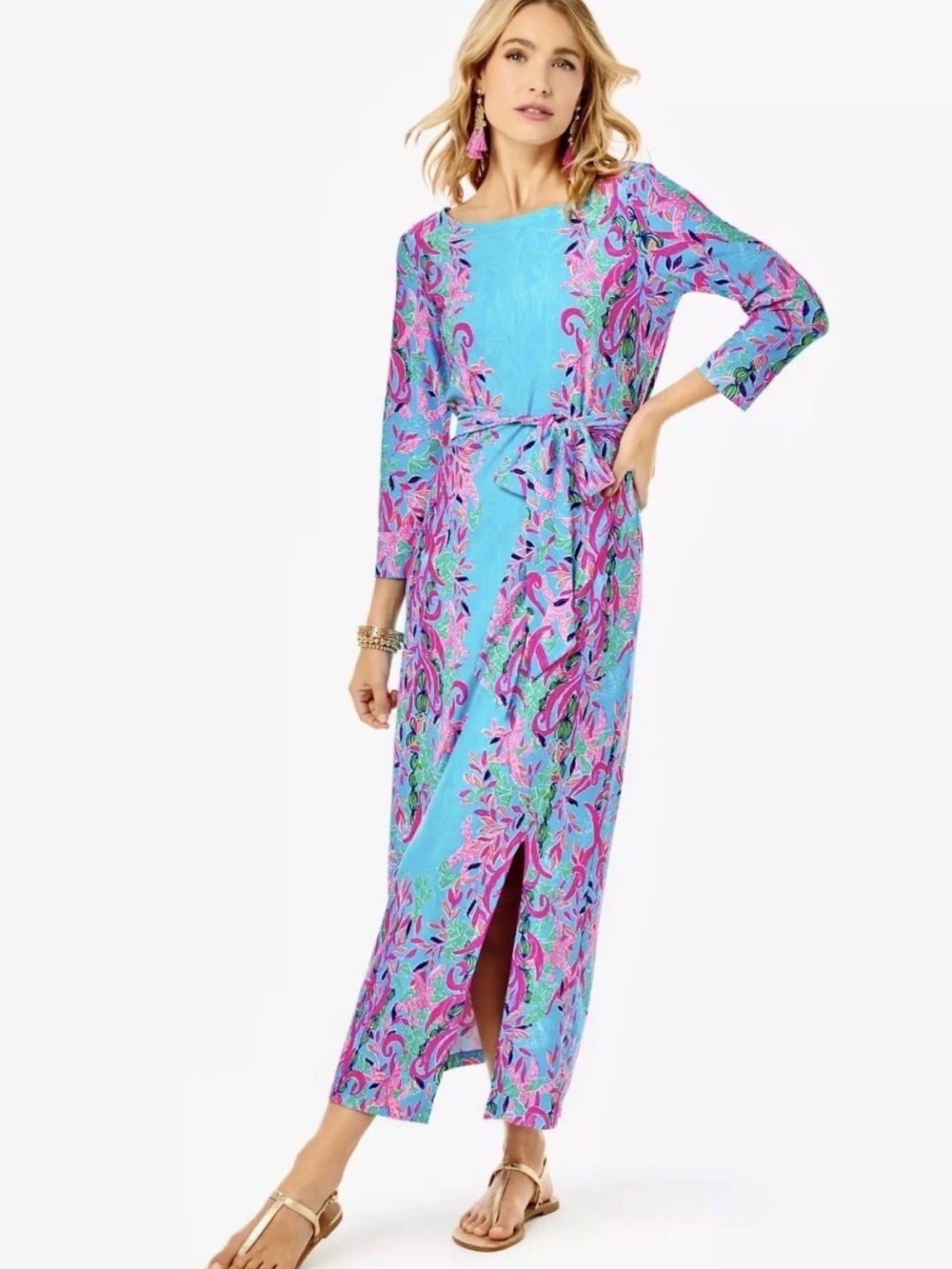 Lilly Pulitzer Carabella midi dress in seaweed samba print